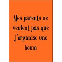 Je n'ai pas le droit de faire une boum