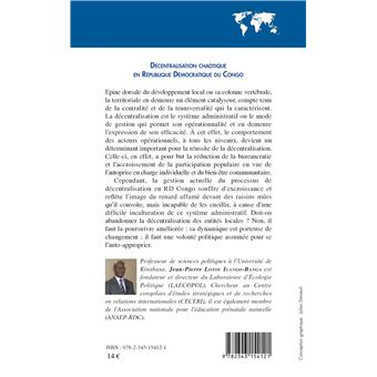 Décentralisation chaotique en République démocratique du Congo