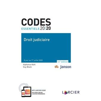 Code essentiel - Droit judiciaire 2020