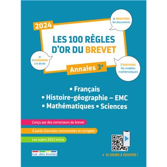 Les 100 règles d'or du Brevet 2024 - La Compilation