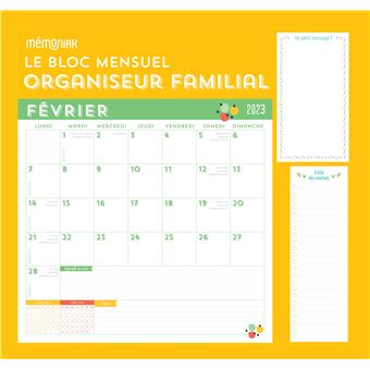 Le Bloc mensuel organiseur familial Mémoniak, calendrier (sept. 2022- déc  2023) - broché - Editions 365, Nesk, Livre tous les livres à la Fnac