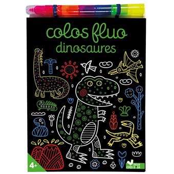 Colos fluo dinosaures - avec un feutre multimines