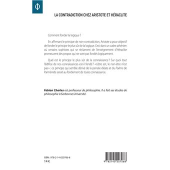 La contradiction chez Aristote et Héraclite