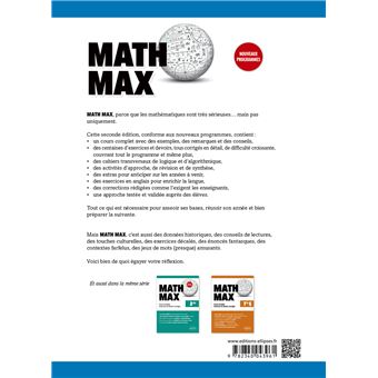Math Max - Première enseignement de spécialité - Cours complet, exercices et devoirs corrigés - Nouveaux programmes