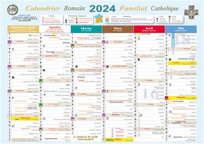 Collectif - Calendrier liturgique 2024 (année B)