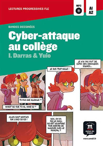 Cyber-attaque au college collection bande dessinee fle a1-a2