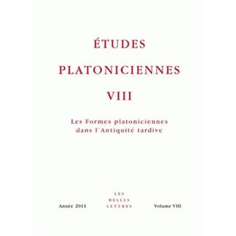 Études platoniciennes VIII