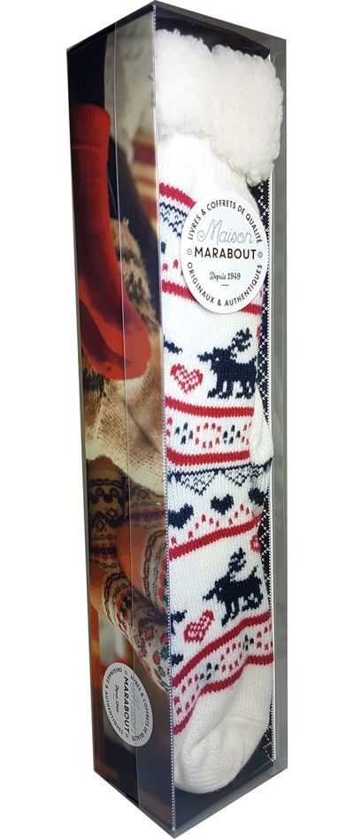 Chaussettes De Noël épaisses En Polaire - Antidérapantes Pour Homme Et Femme - Chaussettes Chaudes Pour La Maison En Hiver