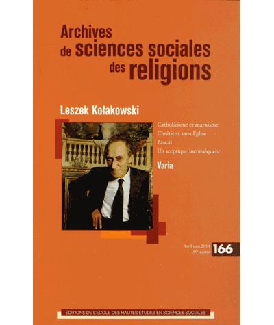 Archives de sciences sociales des religions 166 -  Collectif - broché