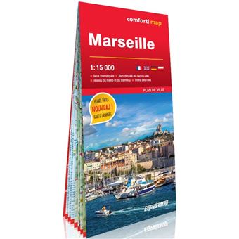 Marseille 1/15.000 (carte grand format laminée, plan de ville)