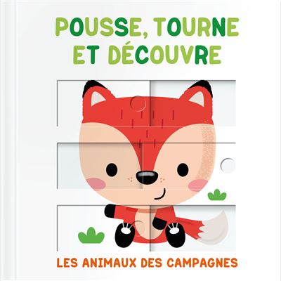Les animaux des campagnes pousse tourne -  Collectif - cartonné