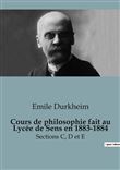 Cours de philosophie fait au Lycée de Sens en 1883-1884