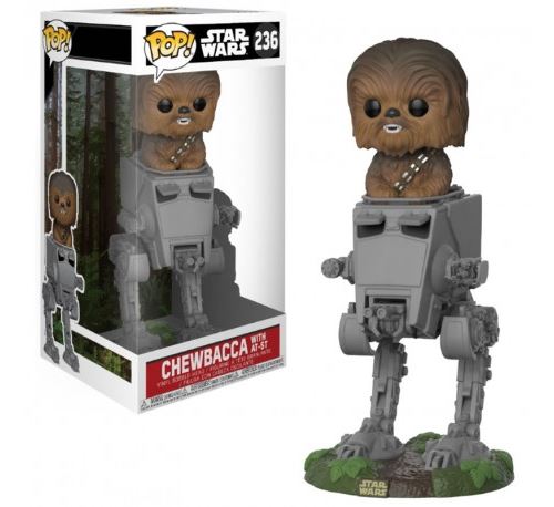 Figurines Personnages Funko Figurine Star Wars - Chewbacca On At-St Exclu Pop Rides 18Cm