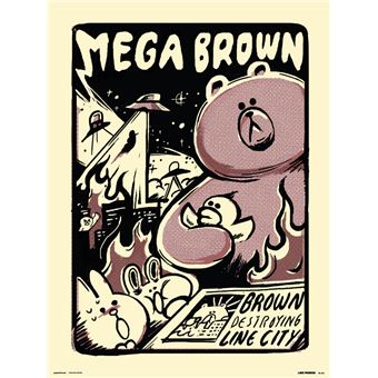 Print Line Friends Mega Brown