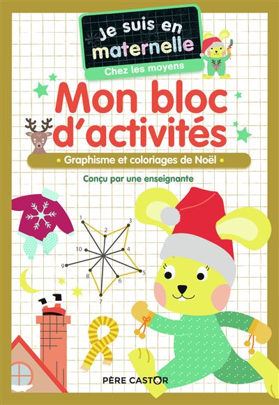 Mon bloc d'activités - Chez les moyens - Vive Noël ! - Astrid Chef D'Hotel - broché