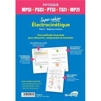 Electrocinétique Physique MPSI, PSCI, PTSI, TSI1, MP2I