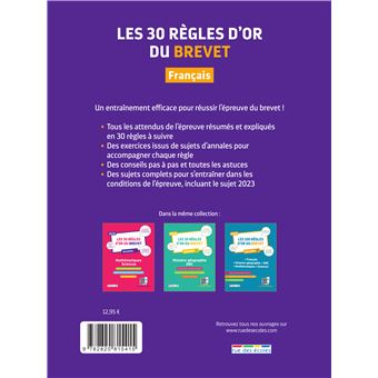 Les 30 règles d'or du Brevet 2024 - Français