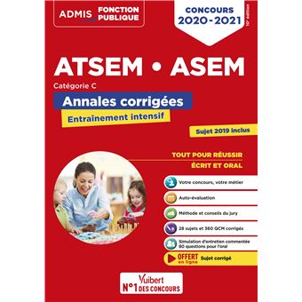 Concours ATSEM et ASEM - Catégorie C - Annales corrigées