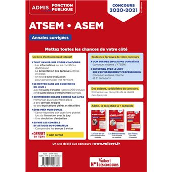 Concours ATSEM et ASEM - Catégorie C - Annales corrigées