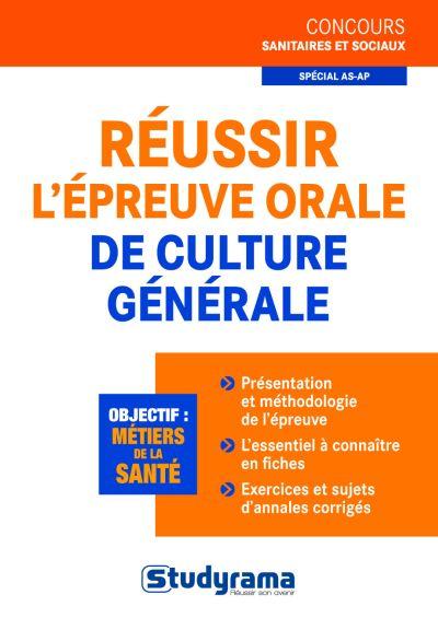 Reussir l'epreuve orale de culture generale