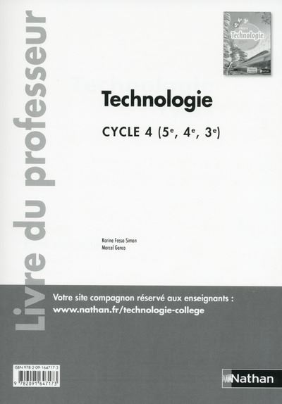 Technologie cycle 4, 5ème, 4ème, 3ème