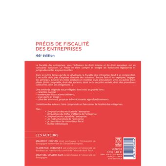 Precis de fiscalite des entreprises 2022 2023