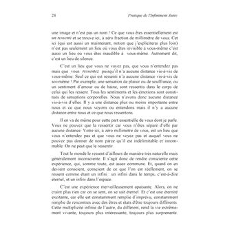 Pratique de l'Infiniment Autre