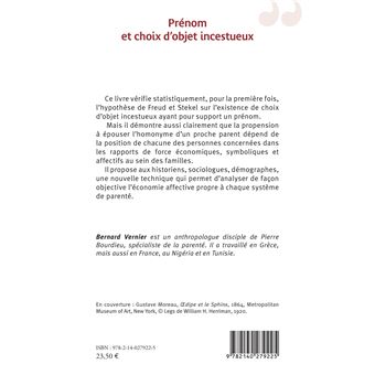 Prénom et choix d'objet incestueux