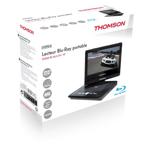 Thomson Thp369b Lecteur Dvd/blu-ray Portable Lecteur Dvd Portable Dessus De  Table 22,9 Cm (9) Noir à Prix Carrefour