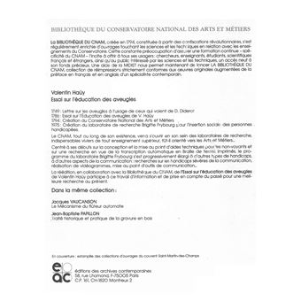 Essai sur l'éducation des aveugles