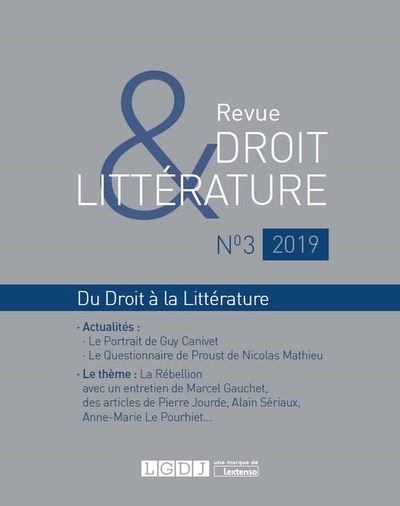 Revue Droit et Littérature