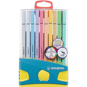 Pochette de 20 feutres Stabilo Pen 68 ColorParade Pastel - 1