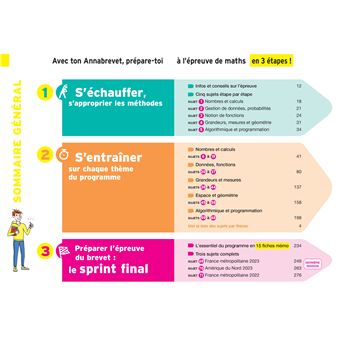 Annales du brevet Annabrevet 2024 Maths 3e