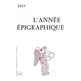 Annee epigraphique, vol. 2019