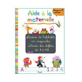 4+ Aide à la maternelle Ecriture de l'alphabet en majuscules, tracés des chiffres de 1 à 10