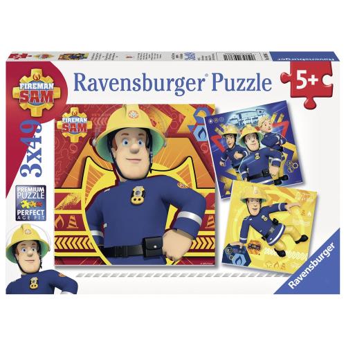 Puzzle 3x49 pièces En danger, appelez Sam ! Sam le pompier Ravensburger -  Puzzle - Achat & prix