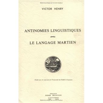 Antinomies linguistiques - Le langage Martien