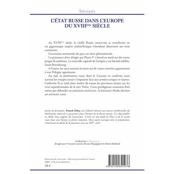 L'Etat russe dans l'Europe du XVIIIème siècle
