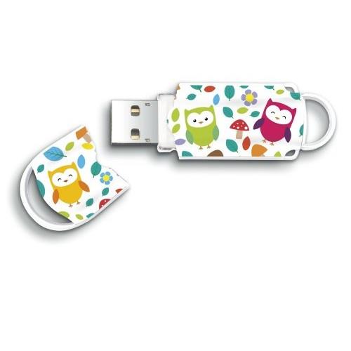 Clé USB Intégral 2.0 Flash Drive Xpression Pattern Hibou, 8 Go