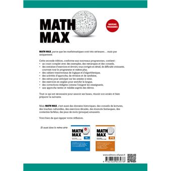 Math Max - Seconde - Cours complet, exercices et devoirs corrigés - Nouveaux programmes