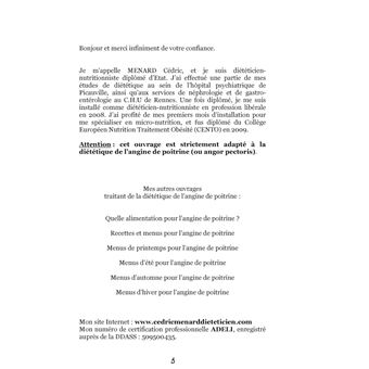 Dictionnaire alimentaire de l'angine de poitrine