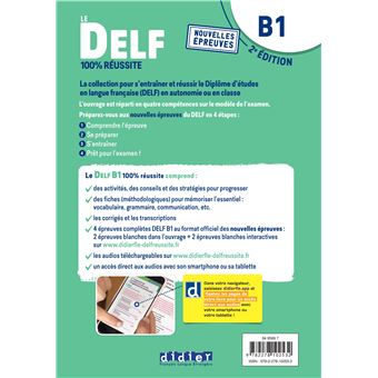 Le DELF B1 100% Réussite - édition 2022-2023 - Livre + didierfle