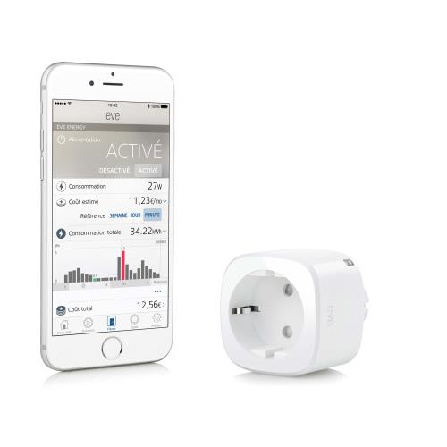 Eve Prise intelligente et compteur d'énergie avec programmations intégrées,  Apple HomeKit