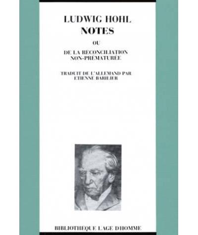 Notes ou de la reconciliation non prematuree