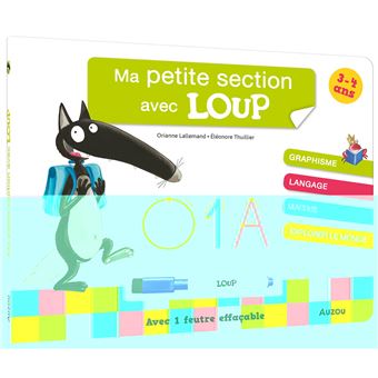 Ma petite section avec loup - livre-ardoise