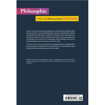 Philosophie - Terminale - Tout le programme en fiches - Nouveaux programmes