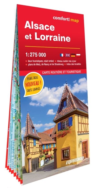 Alsace et Lorraine 1/275.000 (carte grand format laminée) -  Collectif - (donnée non spécifiée)