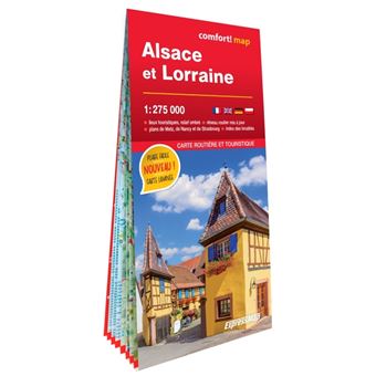 Alsace et Lorraine 1/275.000 (carte grand format laminée)