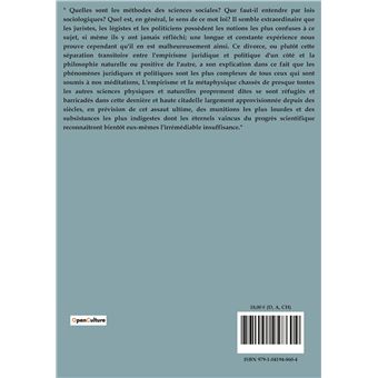 Les lois sociologiques