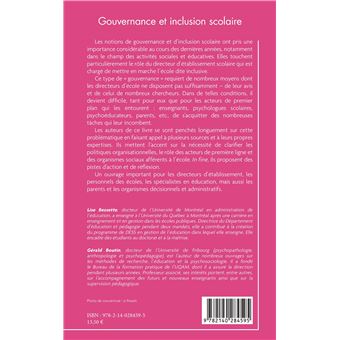 Gouvernance et inclusion scolaire